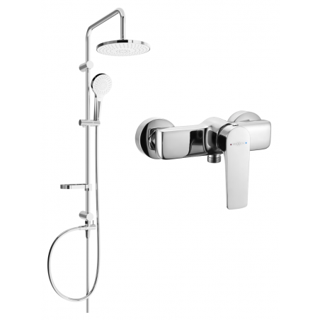 Mexen Erik išorinis dušo komplektas su lietaus galvute ir Lynx dušo maišytuvu, chromas - 745940205-00