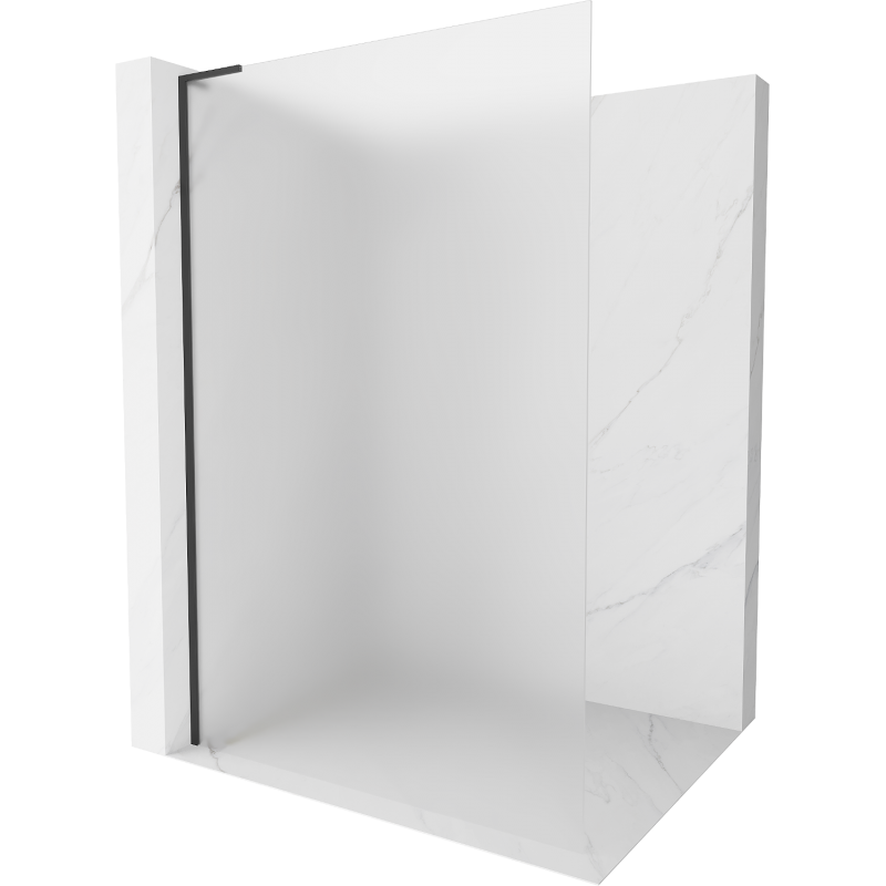 Mexen Kioto L walk-in dušo siena 80 x 200 cm, matinė, juoda - 800-080-103-70-30