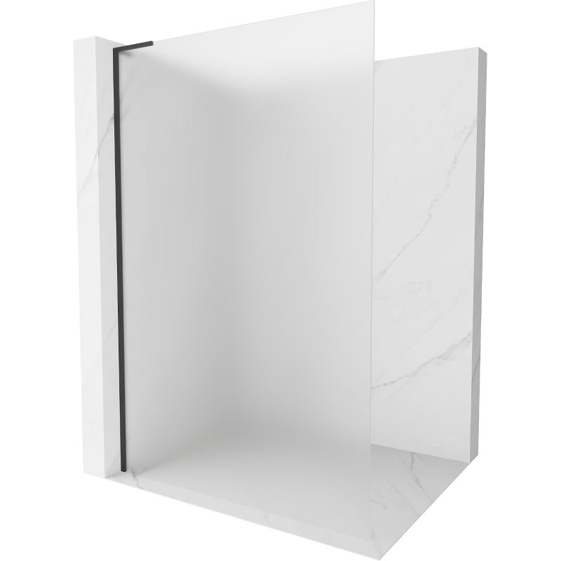 Mexen Kioto L dušo kabinos siena Walk-in 90 x 200 cm, matinė, juoda - 800-090-103-70-30