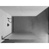 Mexen Kioto L Walk-in dušo siena 100 x 200 cm, matinis, juodas - 800-100-103-70-30