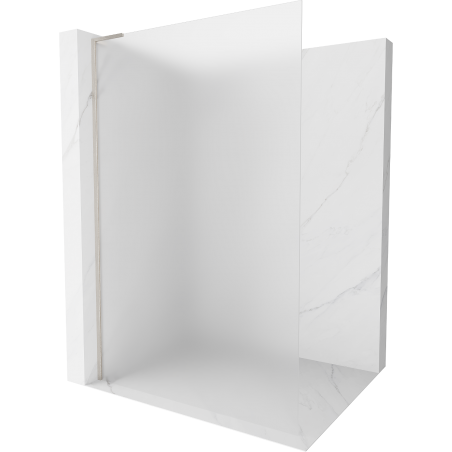 Mexen Kioto L Walk-in dušo siena 90 x 200 cm, matinė, šlifuotas nikelis - 800-090-103-97-30