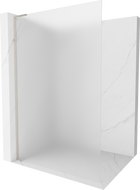 Mexen Kioto L Walk-in dušo siena 90 x 200 cm, matinė, šlifuotas nikelis - 800-090-103-97-30