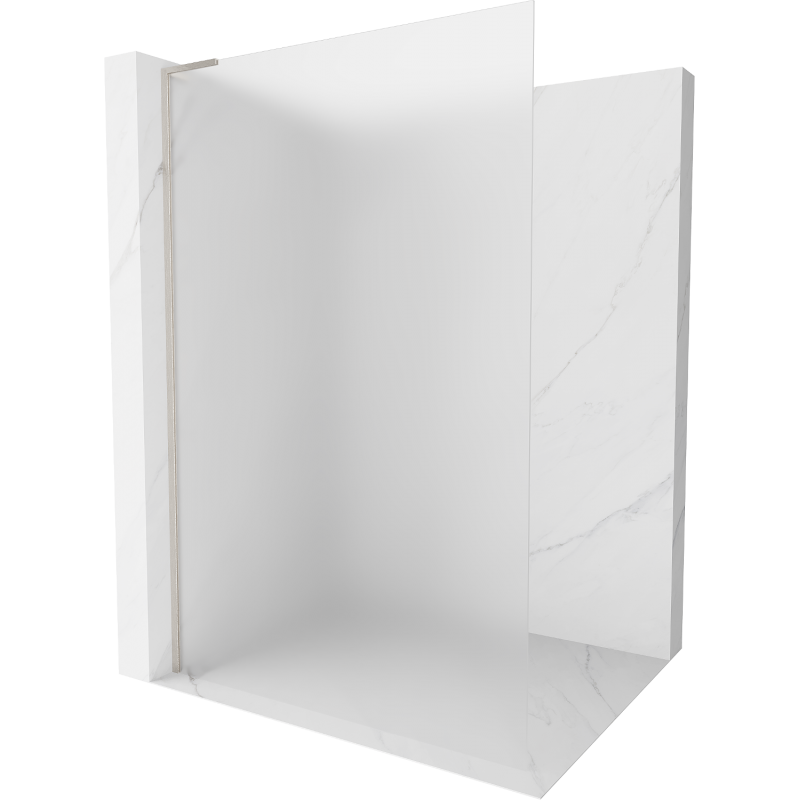 Mexen Kioto L Walk-in dušo sienelė 100 x 200 cm, matinis, šlifuotas nerūdijančio plieno - 800-100-103-97-30