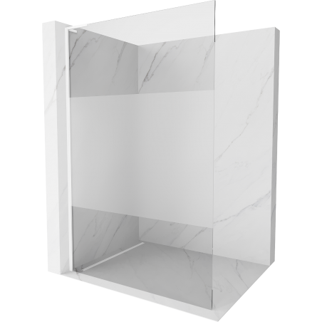 Mexen Kioto L Walk-in dušo sienelė 70 x 200 cm, skaidri/frosted, balta - 800-070-103-20-35