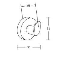 Mexen Tiber rankšluosčių kabliukas, chromas - 7050535-00