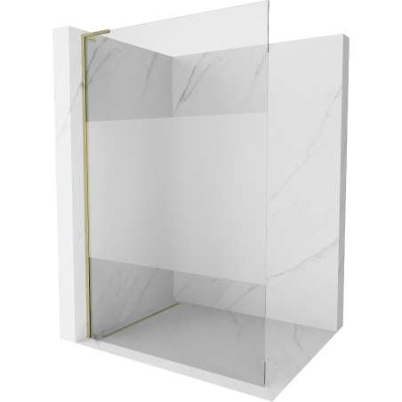 Mexen Kioto L Walk-in dušo sienelė 70 x 200 cm, skaidri/mąslas, auksinė - 800-070-103-50-35