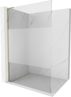 Mexen Kioto L Walk-in dušo siena 100 x 200 cm, skaidrus/matinis, auksinis - 800-100-103-50-35