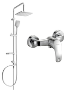 Mexen Fabia Sven virštinkinė dušo komplektas su lietaus dušu ir dušo maišytuvu, chromuotas - 746540262-00