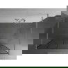 Mexen Kioto laisvai stovinti dušo siena 130 x 200 cm, juodas raštas 8 mm, šlifuotas nikelis - 800-130-002-97-78