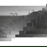 Mexen Kioto laisvai stovinti dušo sienelė 110 x 200 cm, balto rašto 8 mm, šepečiu dengtas nikelis - 800-110-002-97-85