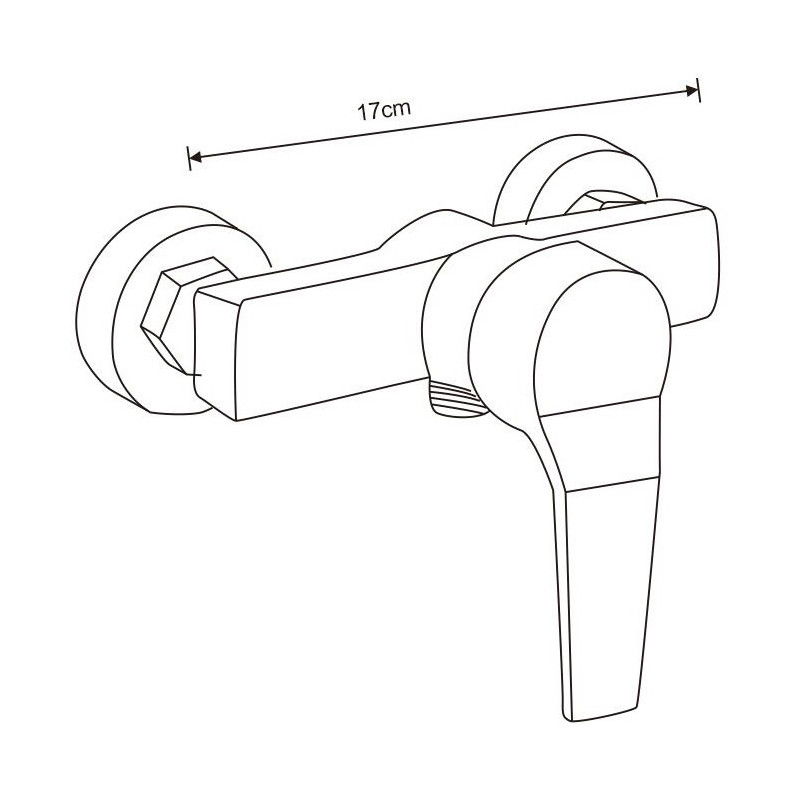 Mexen Carl antviršinis dušo rinkinys su lietaus dušu ir dušo maišytuvu Caro, juodas - 746640240-70