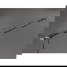 Mexen Kioto laisvai statoma dušo siena 100 x 200 cm, balta struktūra 8 mm, gun gray šlifuota - 800-100-002-66-85