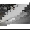 Mexen Kioto laisvai statoma dušo siena 100 x 200 cm, balta struktūra 8 mm, gun gray šlifuota - 800-100-002-66-85