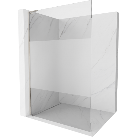 Mexen Kioto L dušo siena Walk-in 100 x 200 cm, skaidrus/matiniu, šlifuotas nikelis - 800-100-103-97-35