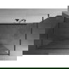 Mexen Kioto laisvai stovinti dušo siena 110 x 200 cm, baltas raštas 8 mm, gun gray šerkšninis - 800-110-002-66-97