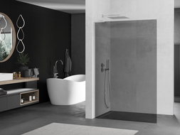 Mexen Kioto L Walk-in dušo siena 100 x 200 cm, grafito, chromas - 800-100-103-01-40