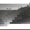 Mexen Kioto laisvai stovinti dušo siena 140 x 200 cm, baltas raštas 8 mm, auksinė šlifuota - 800-140-002-55-97