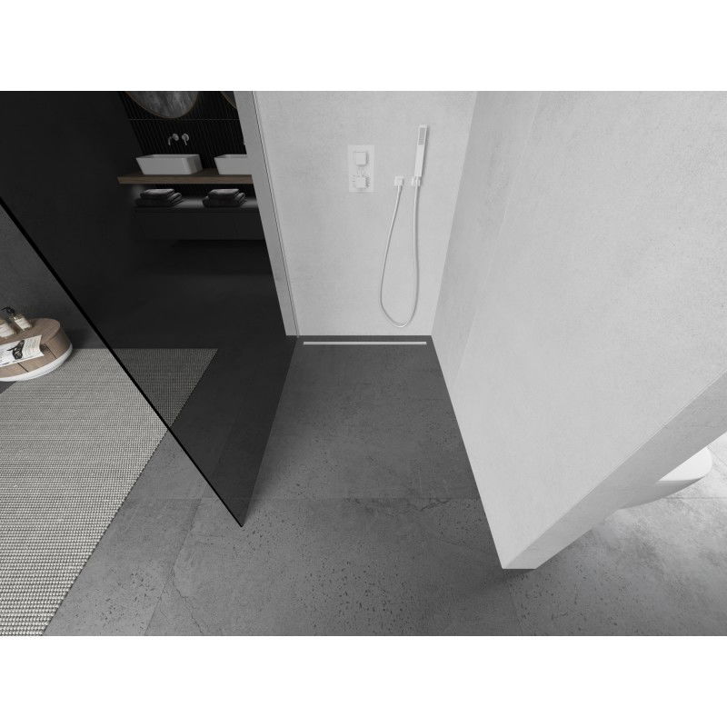 Mexen Kioto L dušo siena Walk-in 80 x 200 cm, grafitas, balta - 800-080-103-20-40