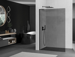 Mexen Kioto L dušo siena Walk-in 100 x 200 cm, grafito, juoda - 800-100-103-70-40