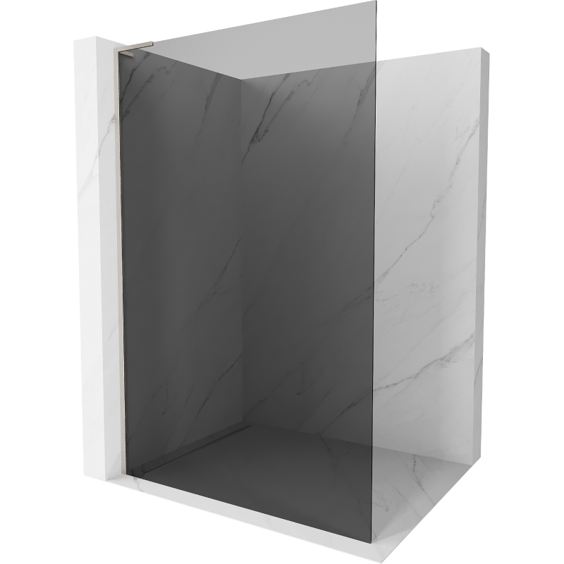 Mexen Kioto L dušo sienelė Walk-in 70 x 200 cm, grafitas, šlifuotas nikelis - 800-070-103-97-40