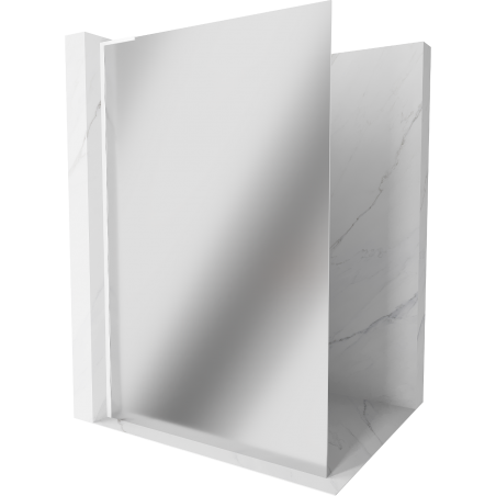 Mexen Kioto L dušo siena Walk-in 90 x 200 cm, veidrodis, balta - 800-090-103-20-50