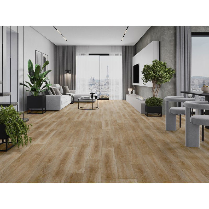 Mexen San Marcos vinilinės plokštės 1240 x 182 mm SPC 6,5 mm, IXPE pagrindas 1,5 mm, 4 V-fuga, ąžuolas