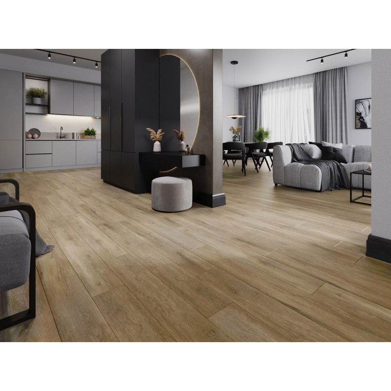 Mexen Long Creek Vinilinės lentos 1240 x 182 mm SPC 6,5 mm, IXPE paklotas 1,5 mm, 4 V-Fuga, Ąžuolas