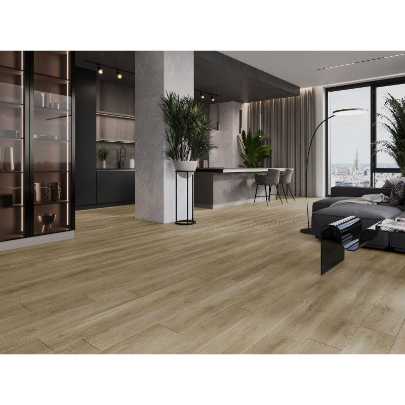 Mexen Clermont vinilinės plokštės 1240 x 182 mm SPC 6,5 mm, IXPE padas 1,5 mm, 4 V-Fuga, Ąžuolas