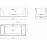 Mexen Vigo laisvai pastatoma vonia 178,5 x 80 cm, balta, baltoji perla - 51251788000-20