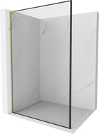 Mexen Kioto L Walk-in dušo siena 50 x 200 cm, juodas raštas, auksinė - 800-050-103-50-70