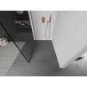 Mexen Kioto L Walk-in dušo siena 60 x 200 cm, juodas raštas, rožinė auksas - 800-060-103-60-70