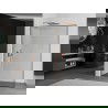 Mexen Kioto L Walk-in dušo sienelė 50 x 200 cm, juodas raštas, šlifuota vario - 800-050-103-65-70