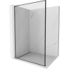 Mexen Kioto L Walk-in dušo siena 90 x 200 cm, juodas raštas, gun gray šlifuotas - 800-090-103-66-70