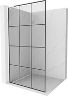 Mexen Kioto L Walk-in dušo siena 100 x 200 cm, juodas raštas, baltas - 800-100-103-20-77
