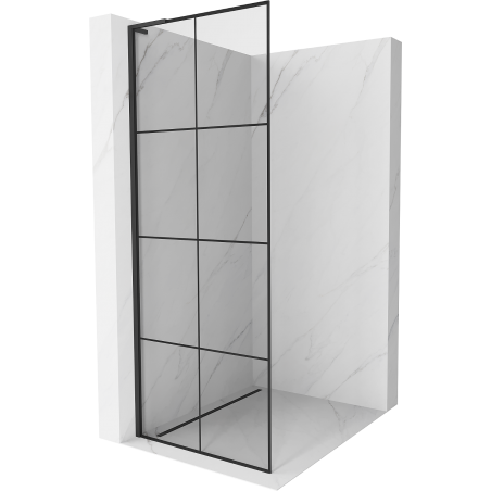 Mexen Kioto L Walk-in dušo siena 70 x 200 cm, juodas raštas, juoda - 800-070-103-70-77