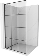 Mexen Kioto L vonios kabina Walk-in 100 x 200 cm, juodas raštas, juoda - 800-100-103-70-77