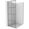 Mexen Kioto L Walk-in dušo sienelė 90 x 200 cm, juodas raštas, šlifuotas nikelis - 800-090-103-97-77
