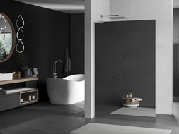 Mexen Kioto L prausiklinika Walk-in 70 x 200 cm, veidrodis, chrom - 800-070-103-01-50