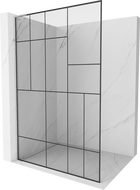 Mexen Kioto L dušo sienelė Walk-in 100 x 200 cm, juodas raštas, chromas - 800-100-103-01-78