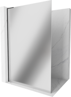 Mexen Kioto L dušo pertvara Walk-in 120 x 200 cm, veidrodis, juoda - 800-120-103-70-50