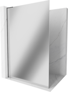 Mexen Kioto L Walk-in dušo siena 120 x 200 cm, veidrodis, šaudytas gun gray - 800-120-103-66-50