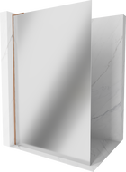 Mexen Kioto L walk-in dušo siena 70 x 200 cm, veidrodis, rožinė auksinė - 800-070-103-60-50