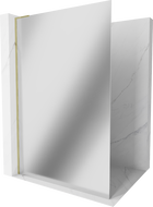 Mexen Kioto L Walk-in dušo siena 70 x 200 cm, veidrodis, auksinė - 800-070-103-50-50