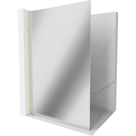 Mexen Kioto L dušo sienelė Walk-in 80 x 200 cm, veidrodis, auksinė šlifuota - 800-080-103-55-50