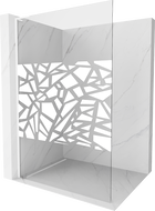 Mexen Kioto L dušo siena Walk-in 90 x 200 cm, baltas raštas, balta - 800-090-103-20-85
