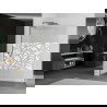 Mexen Kioto L prūdinė dušo siena Walk-in 70 x 200 cm, balta tekstūra, gun gray šratinis - 800-070-103-66-85
