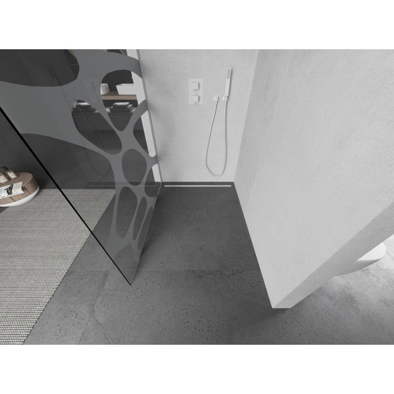 Mexen Kioto L dušo siena Walk-in 90 x 200 cm, balta banga, balta - 800-090-103-20-97