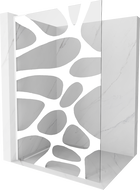 Mexen Kioto L Walk-in dušo siena 70 x 200 cm, balta raštas, balta - 800-070-103-20-97