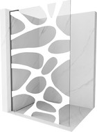 Mexen Kioto L Walk-in dušo siena 100 x 200 cm, baltas motyvas, šautu giliu šlifavimu - 800-100-103-66-97