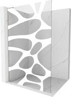 Mexen Kioto L dušo siena Walk-in 80 x 200 cm, baltas raštas, šveicariškas nikelis - 800-080-103-97-97